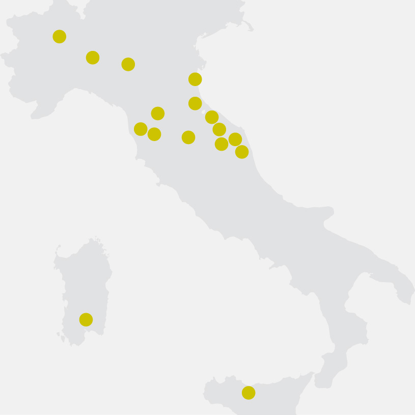 Punti Vendita Pensarecasa - Mappa Italia
