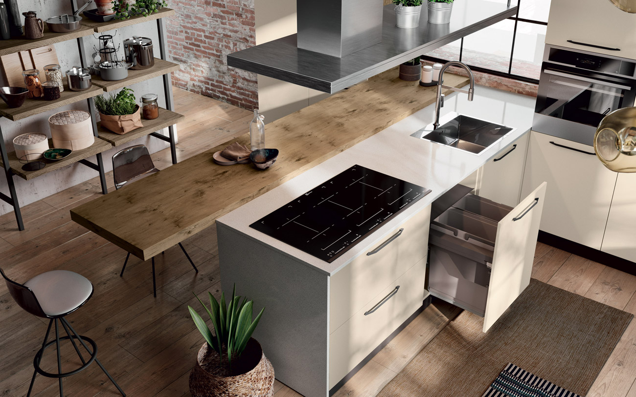 Cucina con isola o cucina con penisola? alla ricerca della soluzione ... Cucina a penisola