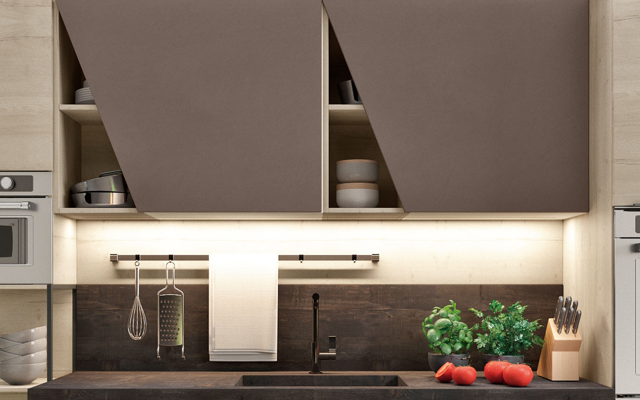Cucine moderne con finitura materico