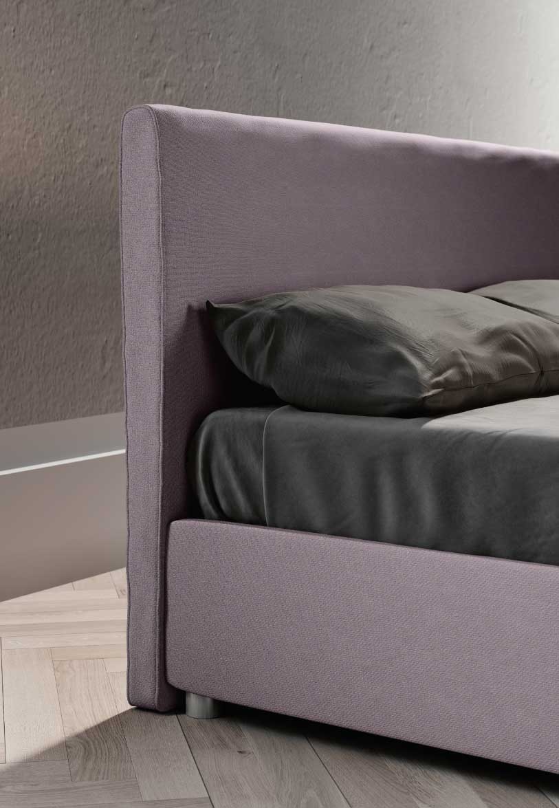 Letto matrimoniale imbottito Morbidone particolare testiera