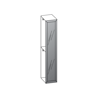 1 anta L45-anta-telaio-con-vetro-grigio