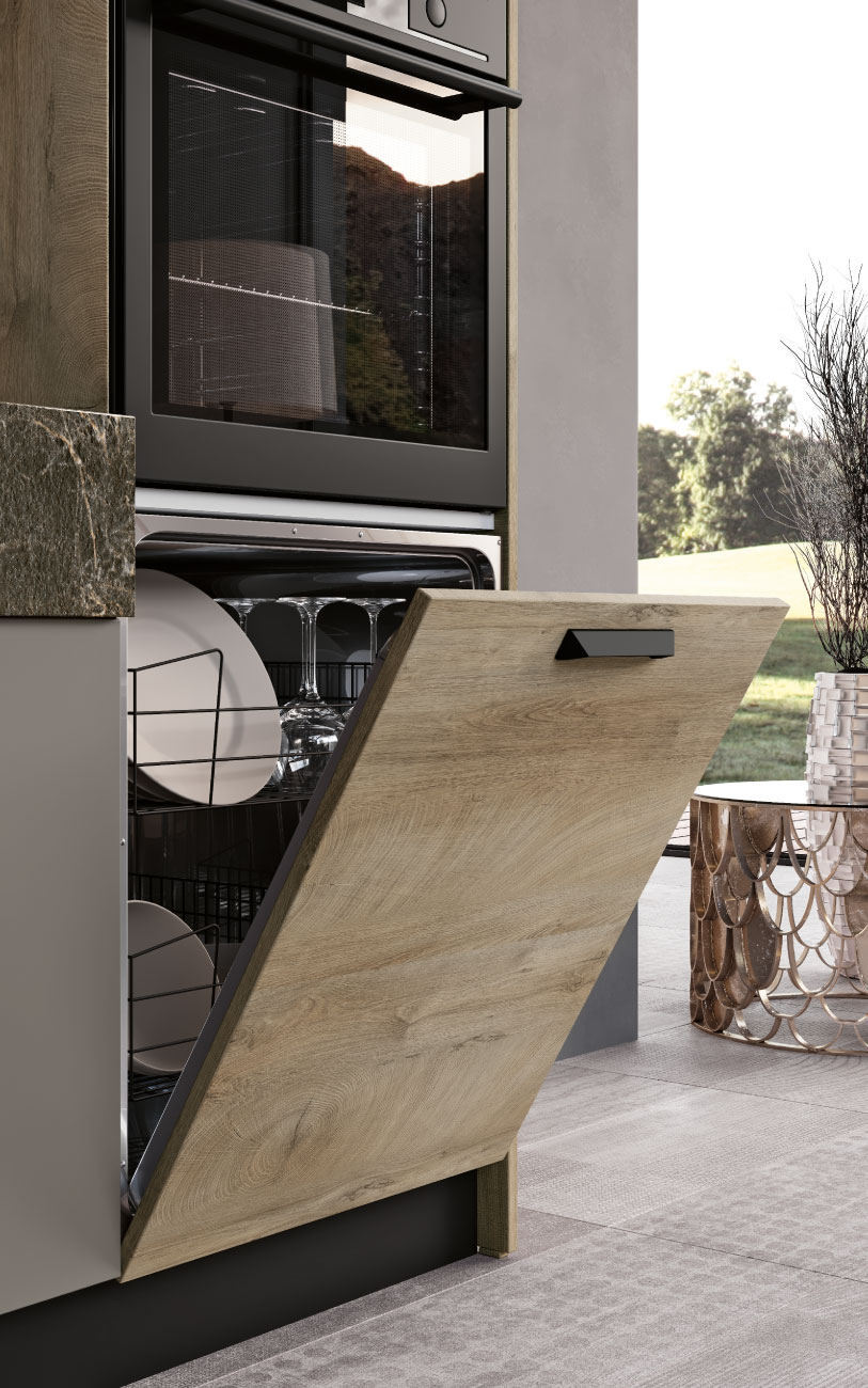 DM0659 cucina lineare particolare lavastoviglie