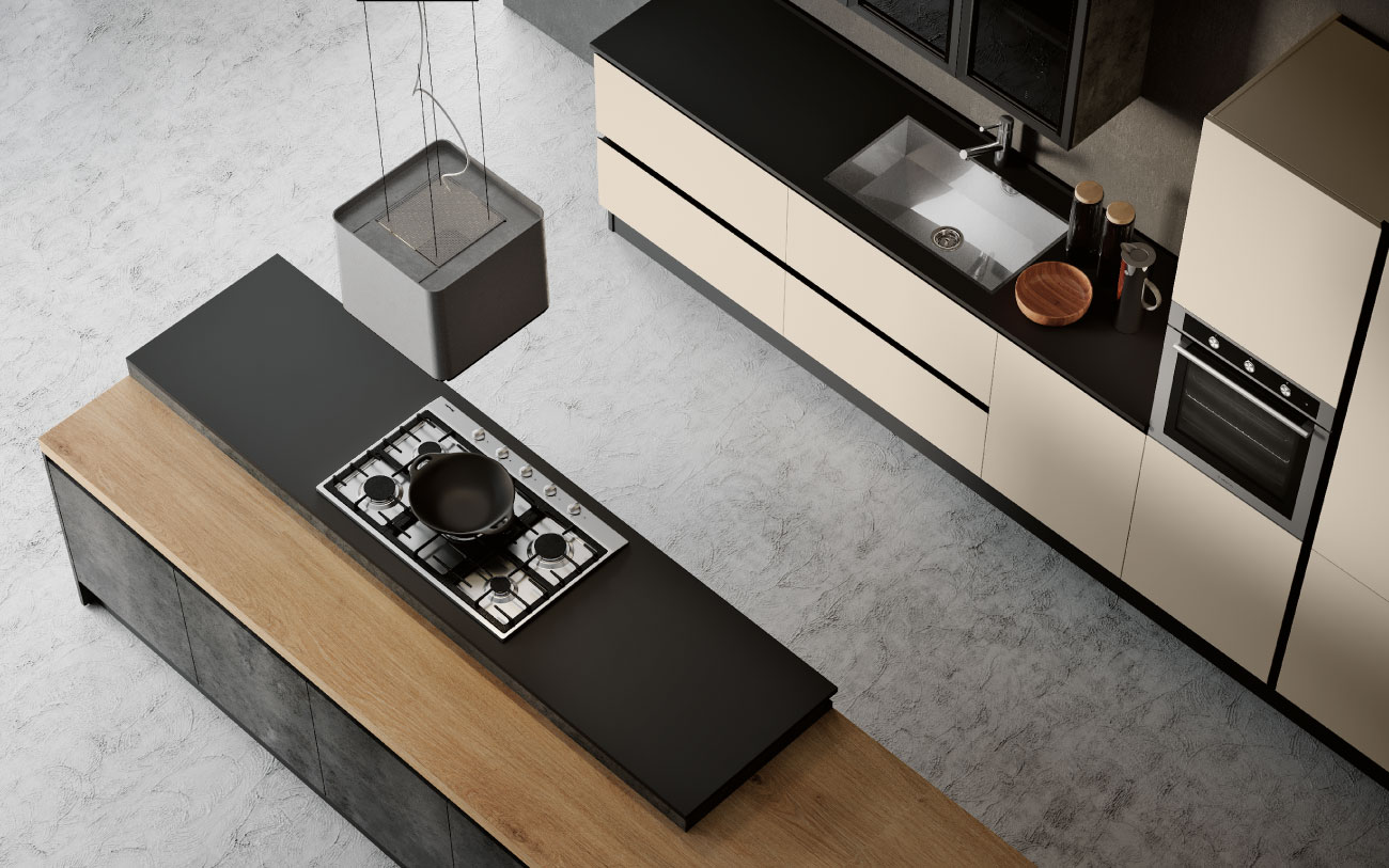 DM0675 immagine cucina con isola particolare