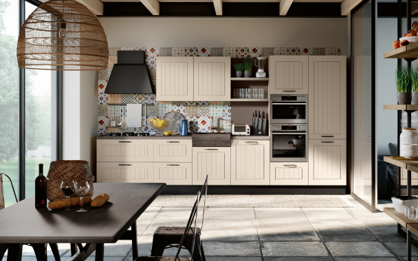 Cucine moderne - cucina lineare anta dogata