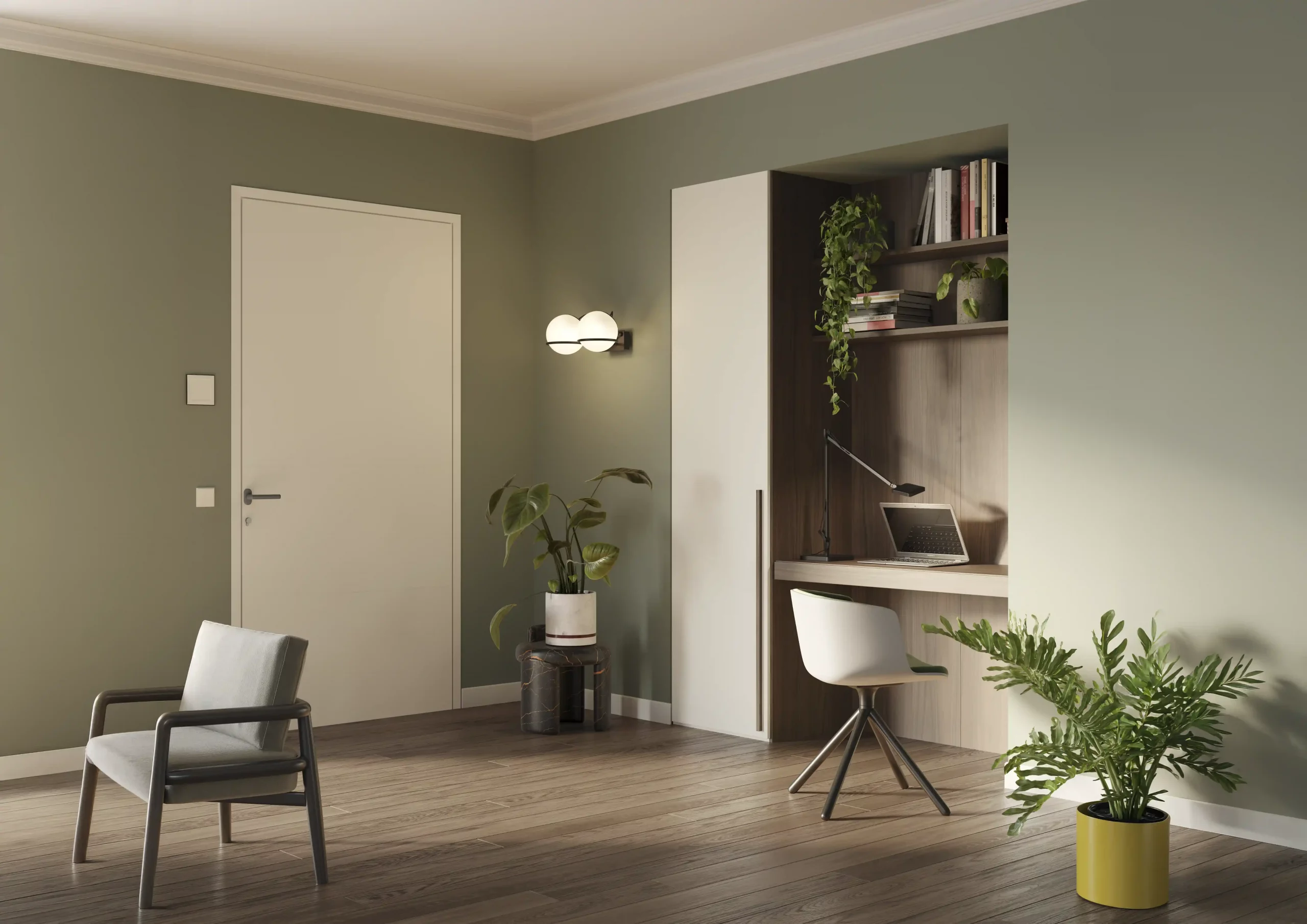 Smart working - postazione nell'ingresso