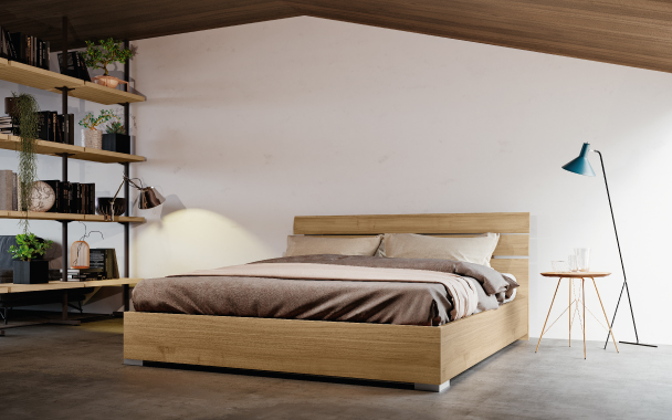 Camera da letto - letto in legno Pesnaercasa