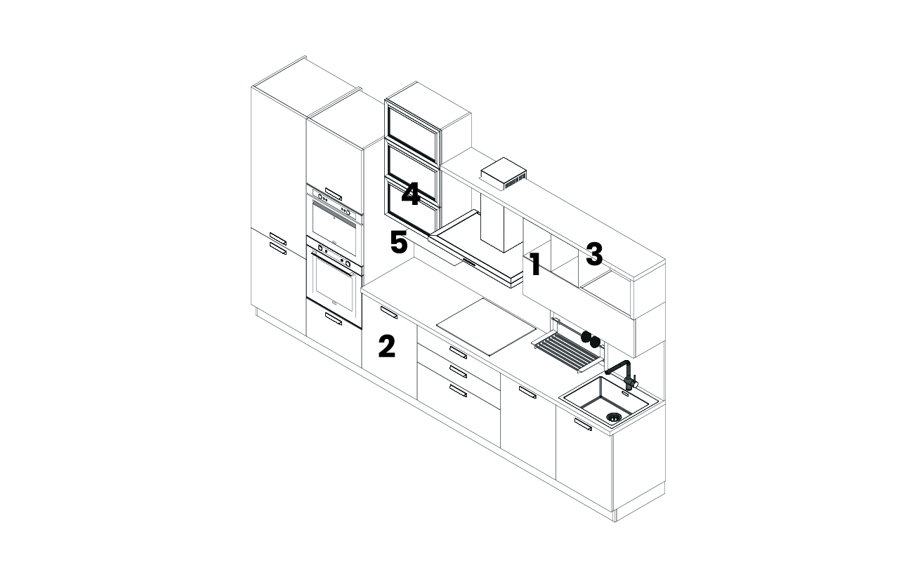 DM0677 - Cucina lineare modello 2D