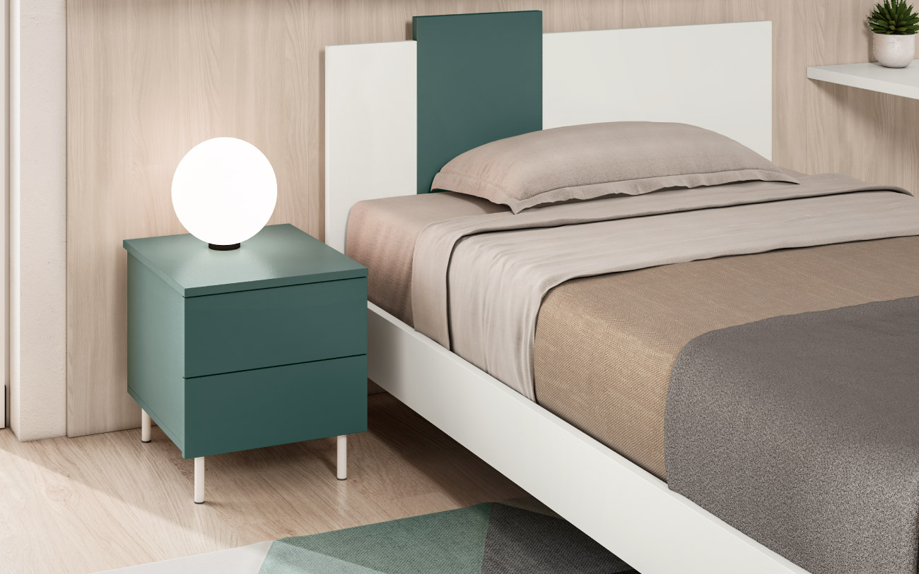 Nilo letto singolo legno particolare