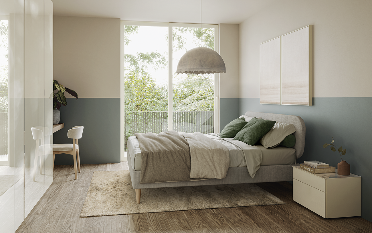 Camera da letto appartamento benessere pensarecasa