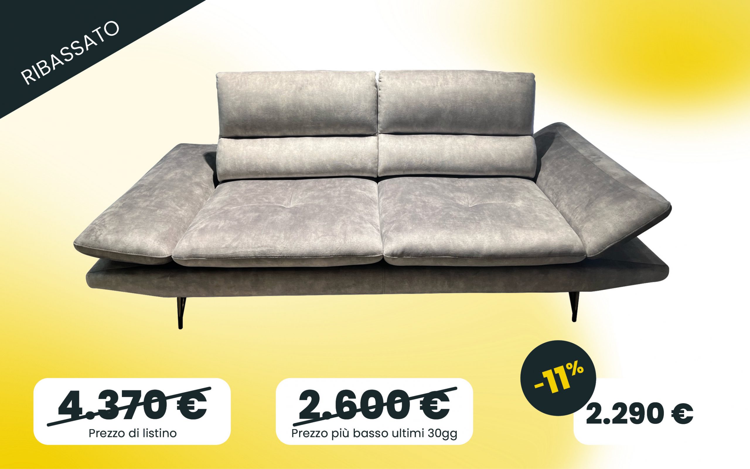 Divano Stresa Cuborosso in occasione Senigallia