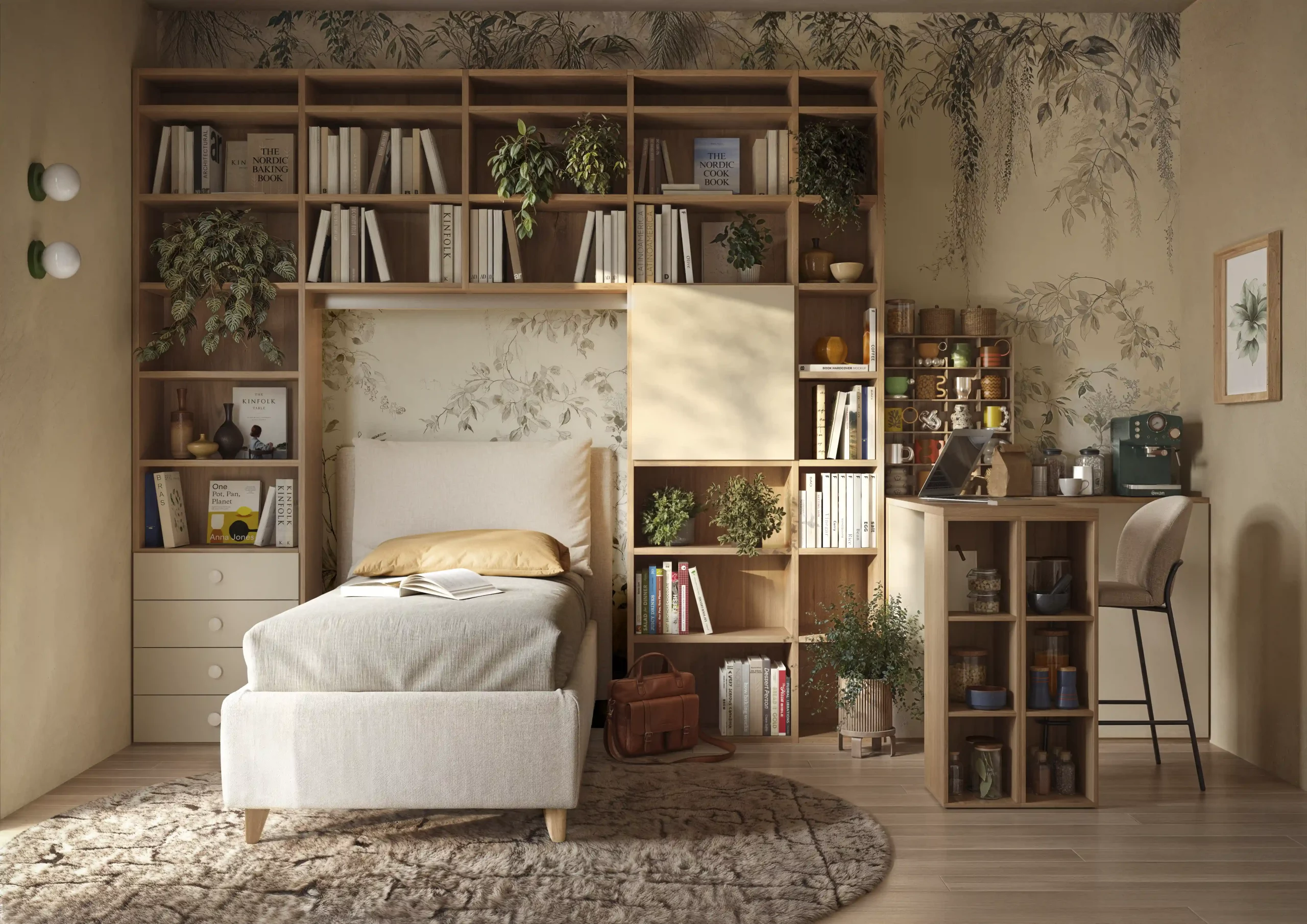 Camera da letto con angolo tè