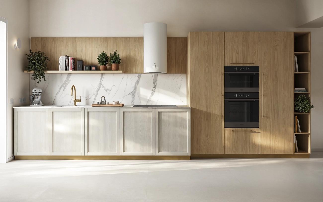 Cucina lineare villetta contemporanea